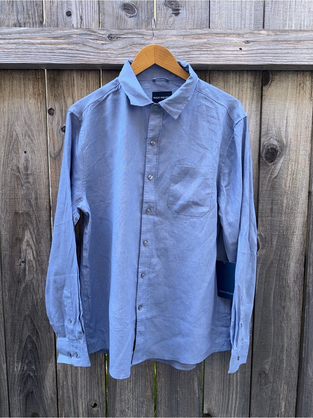 Mack Weldon Linen Button Up Shirt in Desert Spring Size Medium